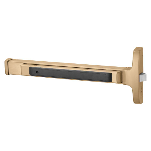 Sargent 8515E 10 Grade 1 Rim Exit Device Narrow Stile Pushpad 32 Device Passage Function Hex Key Dogging Satin Bronze Clear Coated Finish Field Reversible
