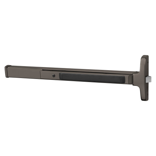 Sargent 8515F 10BL Grade 1 Rim Exit Device Narrow Stile Pushpad 36 Device Passage Function Hex Key Dogging Oxidized Satin Bronze Relieved Clear Coated Finish Field Reversible