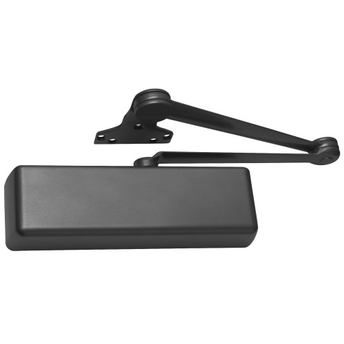 LCN 4040XP-EDA 693 Grade 1 Surface Door Closer Extra Duty Arm Push Side Mounting 180 Degree Swing Adjustable Size 1-6 Plastic Cover Black Painted Finish Non-Handed