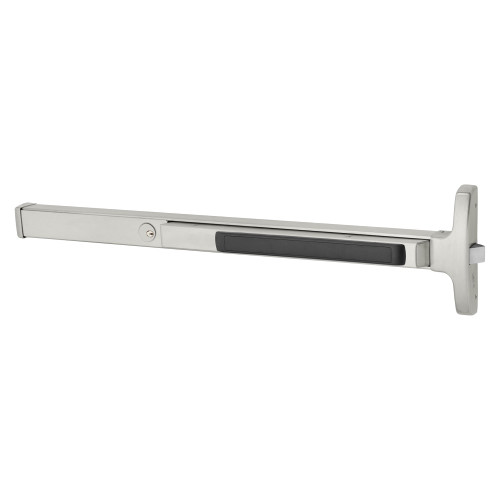 Sargent 16-8504J 32D Grade 1 Rim Exit Device Narrow Stile Pushpad 42 Device Night Latch Function Cylinder Dogging Cylinder Included Satin Stainless Steel Finish Field Reversible