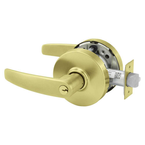 Sargent 28-10G04 LB 4 Grade 1 Storeroom or Closet Cylindrical Lock B Lever Conventional Cylinder Satin Brass Finish Not Handed 28-10G04 LB 4
