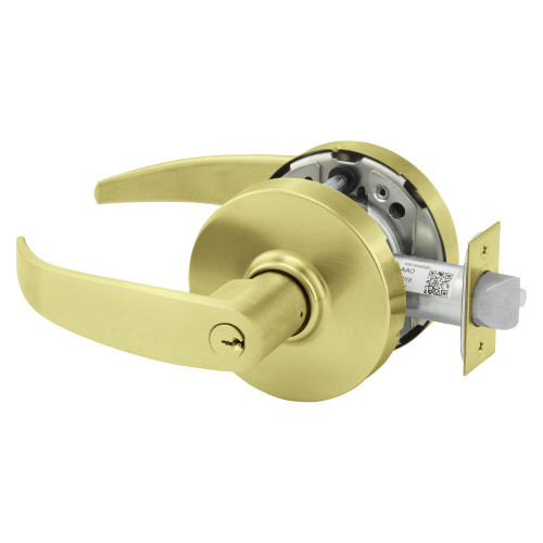 Sargent 28-10G04 LP 4 Grade 1 Storeroom or Closet Cylindrical Lock P Lever Conventional Cylinder Satin Brass Finish Not Handed