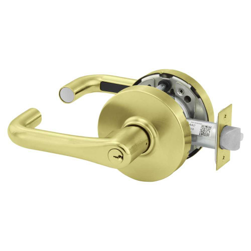 Sargent 28-10G05 LJ 4 Grade 1 Entrance or Office Cylindrical Lock J Lever Conventional Cylinder Satin Brass Finish Not Handed 28-10G05 LJ 4