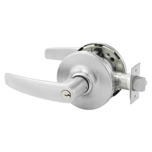 Sargent 28-10G24 GB 26D Grade 1 Entrance or Office Cylindrical Lock B Lever Conventional Cylinder Satin Chrome Finish Not Handed 28-10G24 GB 26D