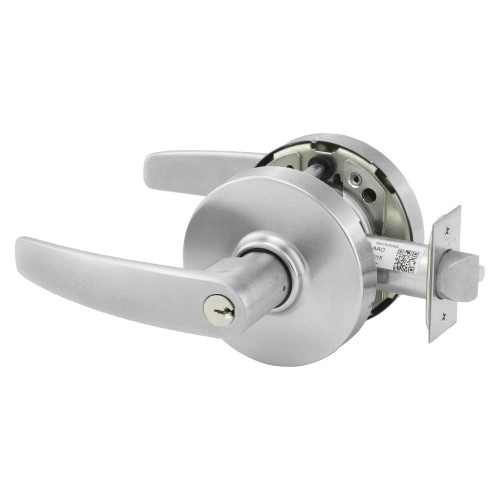 Sargent 28-10G24 LB 26D Grade 1 Entrance or Office Cylindrical Lock B Lever Conventional Cylinder Satin Chrome Finish Not Handed 28-10G24 LB 26D