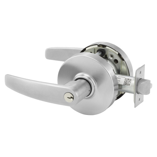 Sargent 28-10G54 LB 26D Grade 1 Corridor Dormitory Cylindrical Lock B Lever Conventional Cylinder Satin Chrome Finish Not Handed
