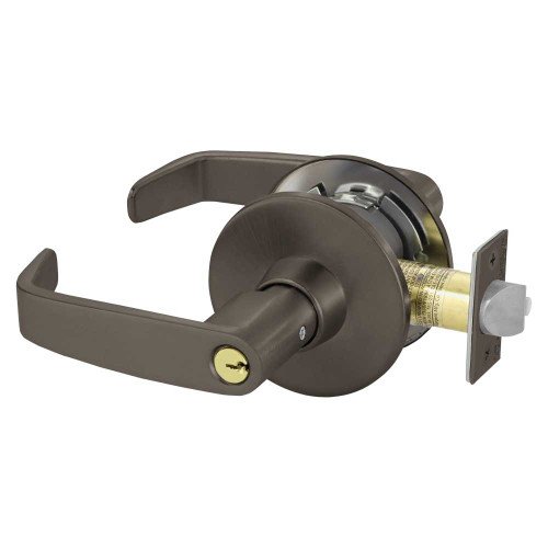 Sargent 28-11G05 LL 10B Grade 1 Entrance/Office Cylindrical Lock L Lever L Rose Conventional Cylinder Oil-Rubbed Bronze Finish Non-handed 28-11G05 LL 10B
