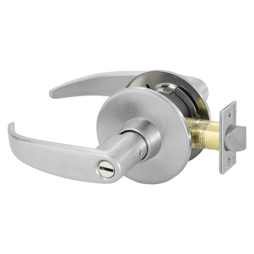 Sargent 28-11U65 LP 26D Grade 1 Privacy/Bathroom Cylindrical Lock P Lever L Rose Non-Keyed Satin Chrome Finish Non-handed 28-11U65 LP 26D