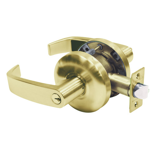 Sargent 28-65G04 KL 04 Grade 2 Storeroom/Closet Cylindrical Lock L Lever Conventional Cylinder Satin Brass Finish Non-handed