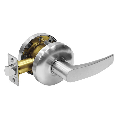 Sargent 28-65G15-3 KB 26D Grade 2 Exit/Communicating Cylindrical Lock B Lever Non-Keyed Satin Chrome Finish Non-handed