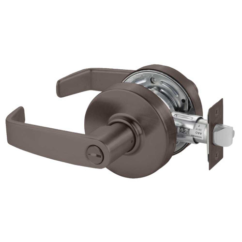 Sargent 28-7U65 LL 10B Grade 2 Privacy/Bathroom Cylindrical Lock L Lever Non-Keyed Oil-Rubbed Bronze Finish Non-handed 28-7U65 LL 10B