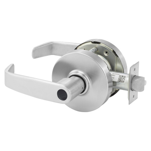 Sargent 2830-10G04 LL 26D Grade 1 Storeroom or Closet Cylindrical Lock L Lever Schlage Cyl Prep Less Cylinder Satin Chrome Finish Not Handed