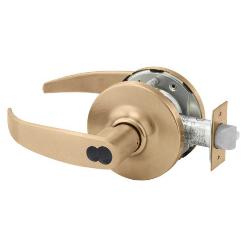 Sargent 2860-10G05 GP 10 Grade 1 Entrance or Office Cylindrical Lock P Lever LFIC Prep Disposable Core Satin Bronze Clear Coated Finish Not Handed 2860-10G05 GP 10