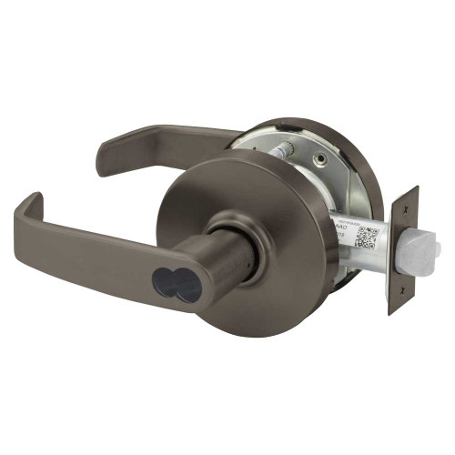 Sargent 2860-10G24 LL 10B Grade 1 Entrance or Office Cylindrical Lock L Lever LFIC Prep Disposable Core Dark Oxidized Satin Bronze Oil Rubbed Finish Not Handed 2860-10G24 LL 10B
