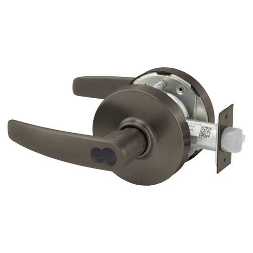 Sargent 2860-10G38 LB 10B Grade 1 Classroom Security Intruder Cylindrical Lock B Lever LFIC Prep Disposable Core Dark Oxidized Satin Bronze Oil Rubbed Finish Not Handed 2860-10G38 LB 10B
