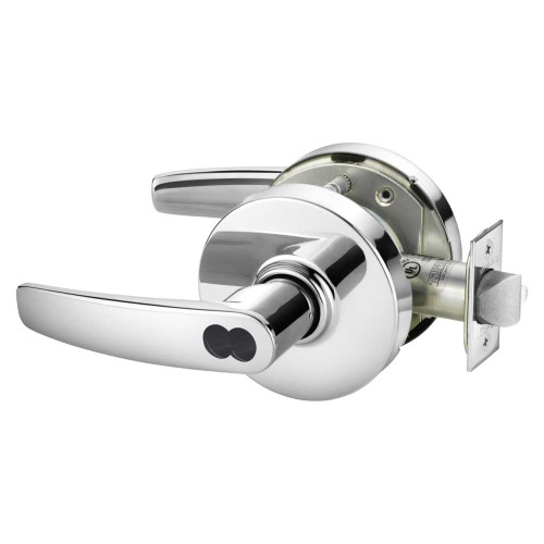 Sargent 2870-10G17 LB 26 Grade 1 Utility Asylum or Institution Cylindrical Lock B Lever SFIC Prep Disposable Core Bright Chrome Finish Not Handed 2870-10G17 LB 26