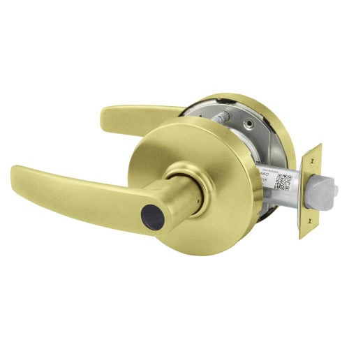 Sargent 28LC-10G04 LB 4 Grade 1 Storeroom or Closet Cylindrical Lock B Lever Less Cylinder Satin Brass Finish Not Handed 28LC-10G04 LB 4