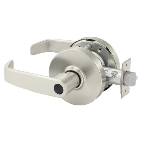 Sargent 28LC-10G04 LL 15 Grade 1 Storeroom or Closet Cylindrical Lock L Lever Less Cylinder Satin Nickel Plated Clear Coated Finish Not Handed 28LC-10G04 LL 15