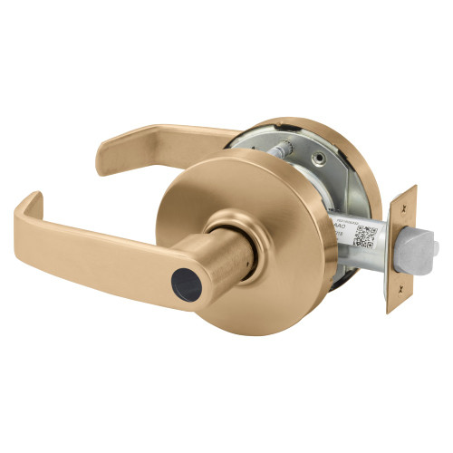 Sargent 28LC-10G05 LL 10 Grade 1 Entrance or Office Cylindrical Lock L Lever Less Cylinder Satin Bronze Clear Coated Finish Not Handed