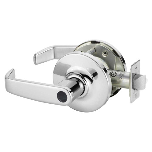 Sargent 28LC-10G37 GL 26 Grade 1 Classroom Cylindrical Lock L Lever Less Cylinder Bright Chrome Finish Not Handed 28LC-10G37 GL 26