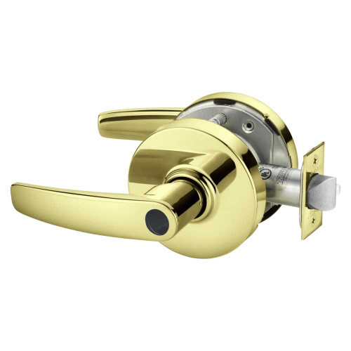 Sargent 28LC-10G37 LB 3 Grade 1 Classroom Cylindrical Lock B Lever Less Cylinder Bright Brass Finish Not Handed 28LC-10G37 LB 3