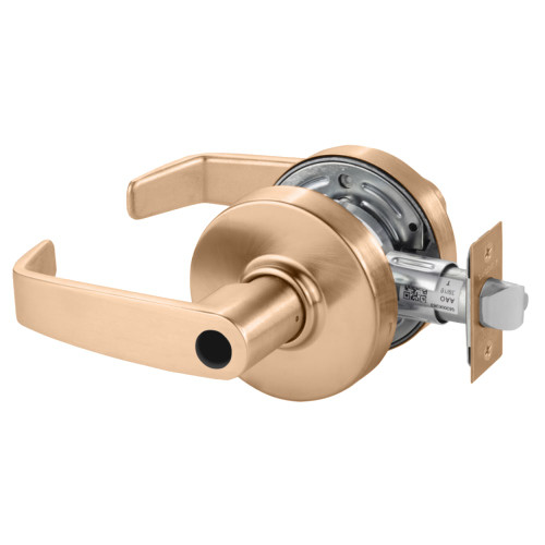 Sargent 28LC-7G04 LL 10 Grade 2 Storeroom/Closet Cylindrical Lock L Lever Conventional Less Cylinder Satin Bronze Finish Non-handed