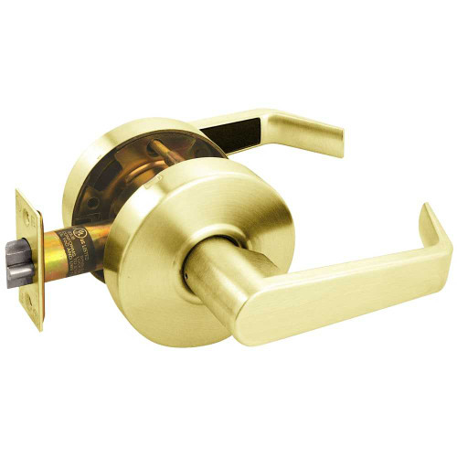 Arrow RL01-SR-03 Grade 2 Passage Cylindrical Lock Sierra Lever Non-Keyed Bright Brass Finish Non-handed RL01-SR-03
