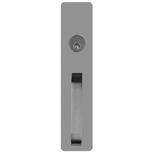Detex 03A 689 A Straight Pull Trim with Cylinder Hole for Value Series Devices Aluminum Painted 03A 689