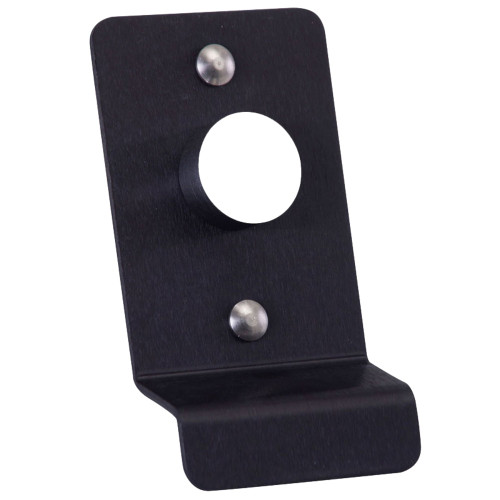 Detex 03P 711 P Pull Plate with Cylinder Hole for Value Series Devices Satin Black Anodized Aluminum