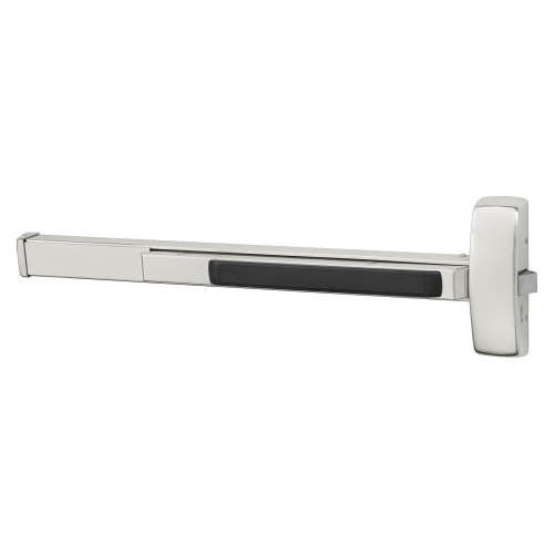 Sargent 5556-8804F 32 Grade 1 Rim Exit Bar Wide Stile Pushpad 36 Device Night Latch Function Electric Latch Retraction Request to Exit Switch Less Dogging Bright Stainless Steel Finish Field Reversible