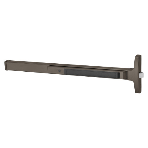 Sargent 56-8504G 10B Grade 1 Rim Exit Device Narrow Stile Pushpad 48 Device Night Latch Function Electric Latch Retraction Less Dogging Dark Oxidized Satin Bronze Oil Rubbed Finish Field Reversible