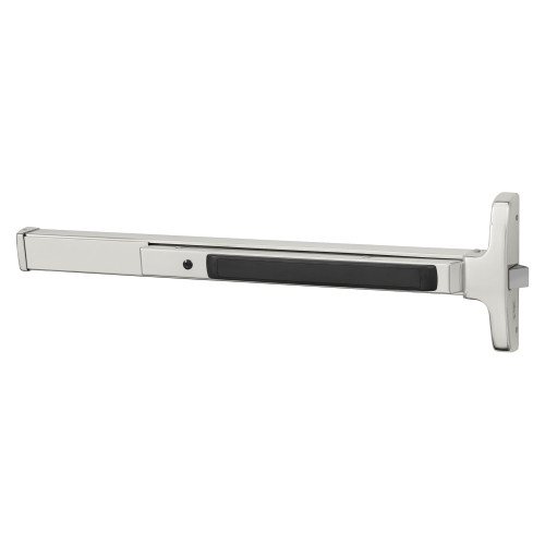 Sargent 56-8510F 32 Grade 1 Rim Exit Device Narrow Stile Pushpad 36 Device Exit Only Electric Latch Retraction Less Dogging Bright Stainless Steel Finish Field Reversible 56-8510F 32