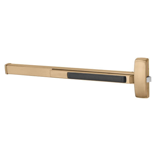 Sargent 56-8806F 10 Grade 1 Rim Exit Bar Wide Stile Pushpad 36 Device Storeroom Function Electric Latch Retraction Less Dogging Satin Bronze Clear Coated Finish Field Reversible