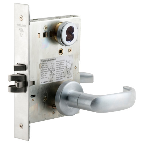 Schlage L9092EUB 17A 626 Grade 1 Fail Secure Electric Mortise Lock 17 Lever A Rose Satin Chromium Plated Finish Field Reversible