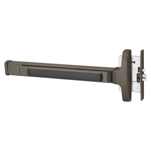 Sargent 12-8315E LHR 10B Grade 1 Mortise Exit Device Narrow Stile Pushpad 32 Fire-Rated Device Passage Function Less Dogging Dark Oxidized Satin Bronze Oil Rubbed Finish Left Hand Reverse 12-8315E LHR 10B
