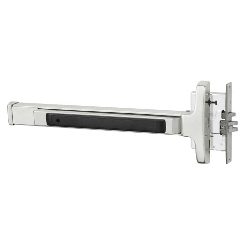 Sargent 8315E LHR 32 Grade 1 Mortise Exit Device Narrow Stile Pushpad 32 Device Passage Function Hex Key Dogging Bright Stainless Steel Finish Left Hand Reverse 8315E LHR 32