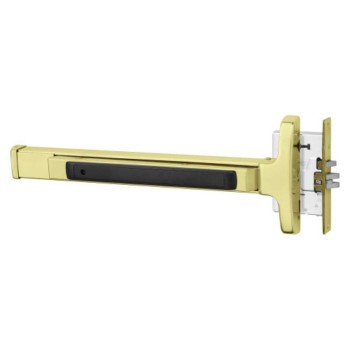 Sargent 8315E LHR 3 Grade 1 Mortise Exit Device Narrow Stile Pushpad 32 Device Passage Function Hex Key Dogging Bright Brass Finish Left Hand Reverse 8315E LHR 3