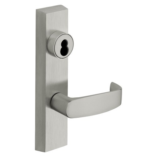 Sargent 60-713 ETL RHRB 26D Grade 1 Exit Device Trim Classroom Function Key Outside Unlocks/Locks Trim For Surface Vertical Rod and Mortise 8700 8900 Series Devices Sargent LFIC Less Core L Lever RHR Satin Chrome