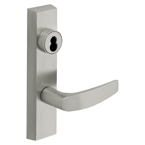 Sargent 60-746-8 ETB LHRB 26D Grade 1 Exit Device Trim Storeroom Function Freewheeling Trim Key Unlocks Trim Trim Retracts Latch Trim Relocks when Key is Removed For Rim 8800 and NB8700 Series Devices Sargent LFIC Less Core B Lever LHR Satin Chrome