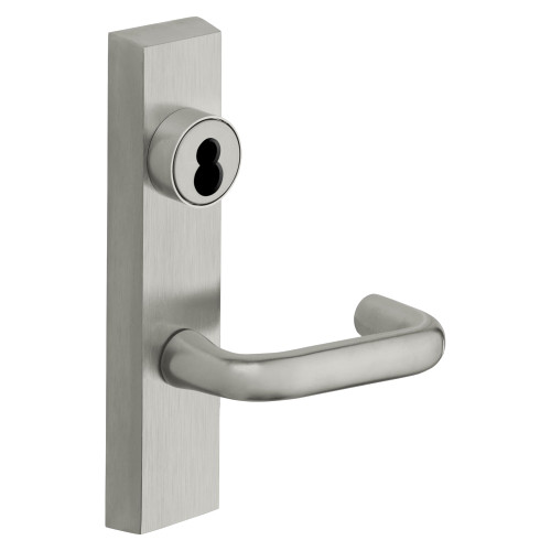 Sargent 60-775 ETJ 24V RHRB 26D Grade 1 Electrified Exit Device Trim Fail Safe Power Off Unlocks Lever Key Retracts Latch For Surface Vertical Rod and Mortise 8700 8900 Series Devices Sargent LFIC Less Core J Lever 24V RHR Satin Chrome