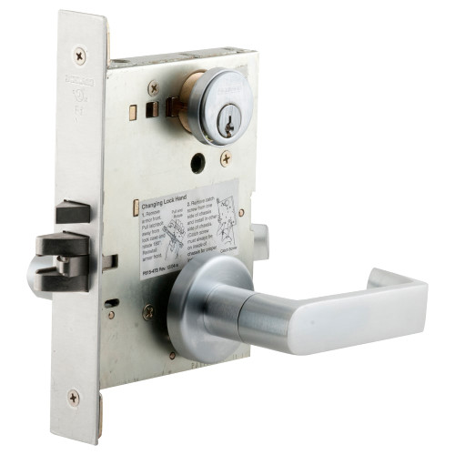 Schlage L9092ELP 06A 626 RX Grade 1 Fail Safe Electric Mortise Lock Conventional Cylinder 06 Lever A Rose Request to Exit Satin Chromium Plated Finish Field Reversible