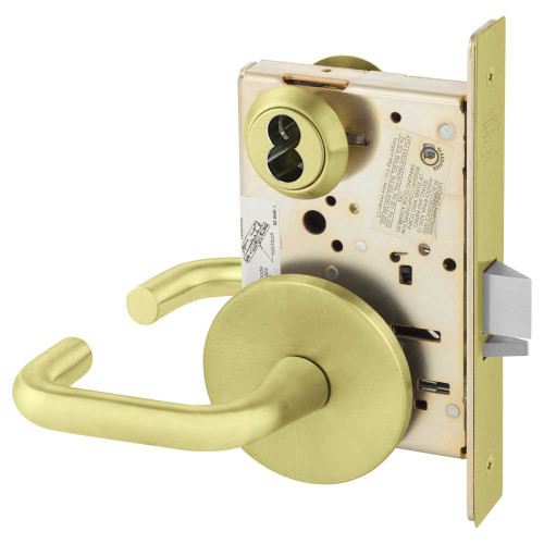 Sargent 60-8204 LJ 4 Storeroom or Closet Mortise Lock L Rose J Lever LFIC Prep Less Core Satin Brass 60-8204 LJ 4