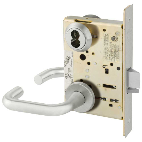 Sargent 60-8204 LNJ 32D Storeroom or Closet Mortise Lock LN Rose J Lever LFIC Prep Less Core Satin Stainless Steel 60-8204 LNJ 32D
