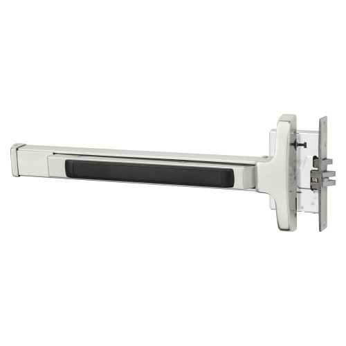 Sargent 56-8310E LHR 32 Grade 1 Mortise Exit Device Narrow Stile Pushpad 32 Device Exit Only Electric Latch Retraction Less Dogging Bright Stainless Steel Finish Left Hand Reverse