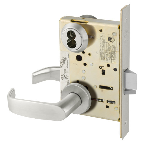Sargent 60-8205 LNL 32D Office or Entry Mortise Lock LN Rose L Lever LFIC Prep Less Core Satin Stainless Steel