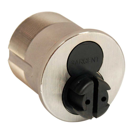 Sargent 6046 32D X 112 1-3/4 LFIC Mortise Cylinder Housing Standard Straight Cam Satin Stainless Steel 6046 32D X 112