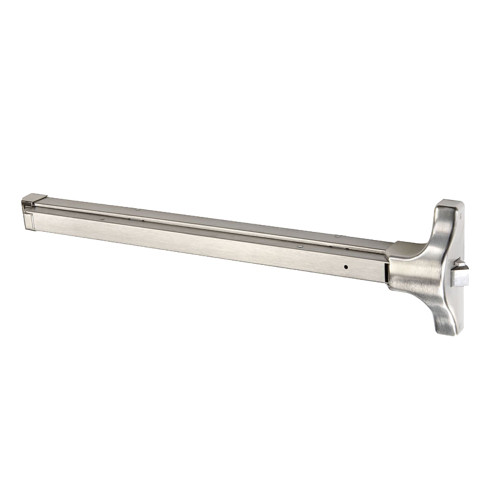 Yale 2100-36 630 Grade 1 Rim Exit Bar for Wide Stile Doors Narrow Stile Pushpad 36 Device Exit Only Hex Key Dogging Satin Stainless Steel Non-Handed 2100-36 630