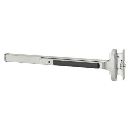 Sargent 1943-8304G ETA LHR 32D Grade 1 Mortise Exit Device Narrow Stile Pushpad 48 Device Night Latch Function A Lever with Escutcheon Flush End Cap Hex Key Dogging Less Lexan Push Pad Touchbar Satin Stainless Steel Finish Left Hand Reverse 1943-8304G ETA LHR 32D