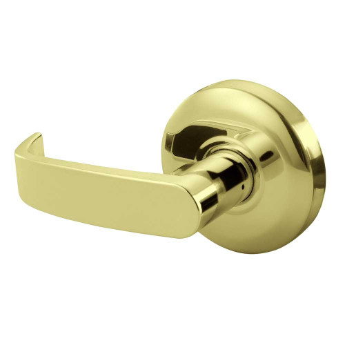 Sargent 65U93 KL 03 Grade 2 Single Lever Pull L Lever Non-Keyed Bright Brass Finish Non-handed 65U93 KL 03