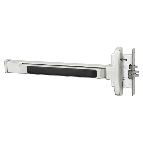 Sargent 12-8363E LHR 32 Grade 1 Mortise Exit Device Narrow Stile Pushpad 32 Fire-Rated Device Classroom Function Less Dogging Bright Stainless Steel Finish Left Hand Reverse 12-8363E LHR 32